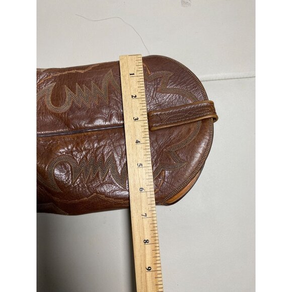 Lucchese 2000 Men Vintage Cowboys Boots Sz 10.5 D Brown Leather Western T3022R4 - Picture 7 of 16